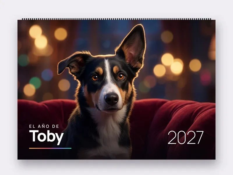 Portada del calendario: El año de Toby, 2027
